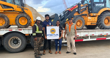ANSA McAL Guyana team with the equipment ahead of its deployment to support relief efforts in Venezuela.